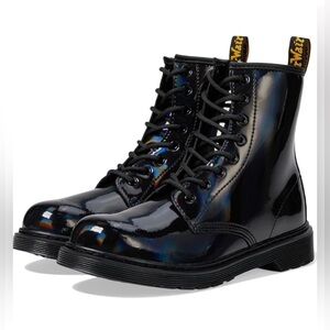 New Dr. Martens 1460 Rainbow Patent Black Size 5 Women